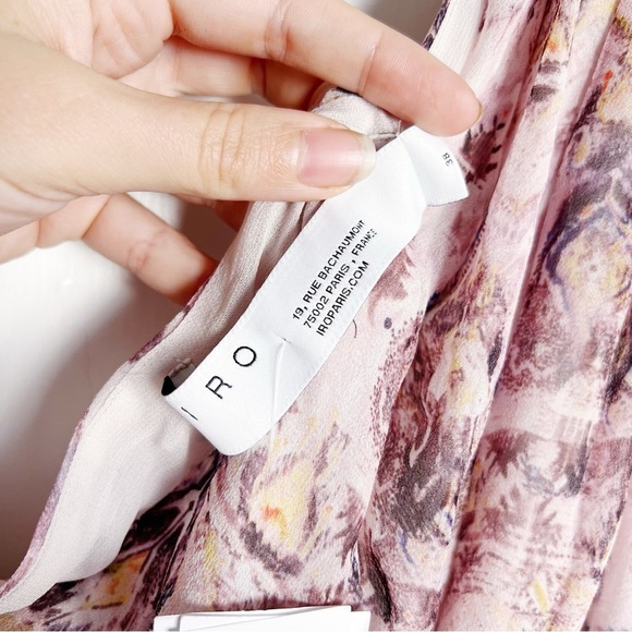 IRO • Freesia Dress silk chiffon one shoulder draped mini Lilas purple pink - Picture 5 of 14